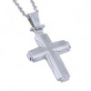 Cross in 14K white matte gold, 2672.
