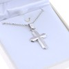Cross in 14K white matte gold, 2672.