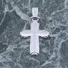 Cross in 14K white matte gold, 2672.