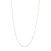 Silver necklace with small balls in white, goldplated, 2712.