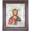 Silver icon Jesus Christ with open Holy Bible17 x 20 cm, iconotechniki.