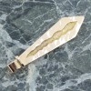 14K yellow gold hammered and scalloped tie clip, 2894.