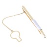 Tie clip in 14 K yellow and white gold with matte details, 2896.