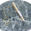 Tie clip in 14 K yellow and white gold with matte details, 2896.