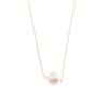 Necklace silver 925° gold-plated with  faux pearl, 2906.