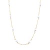Necklace with faux pearls silver 925° gold-plated, 2907.