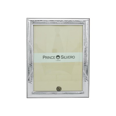 Κορνίζα Prince Silvero σχέδιο σφυρήλατο σιρίτι με ασήμι 925°, 13x18 cm, MA/S412WB.