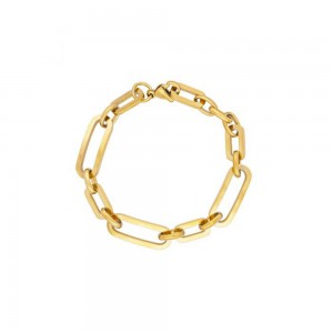 Excite fashion jewelery gold plated stainless steel interchangeable link chain bracelet, B-YH2004A-G-75, 2862.