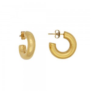 Excite fashion jewelery hoop earrings, gold plated stainless steel, E-69-51G, 2854.