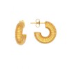 Κρίκοι μικρού μεγέθους από την excite fashion jewellery, με ραβδώσεις από ανοξείδωτο επιχρυσωμένο ατσάλι, E-YH410A-G-65, 2855.