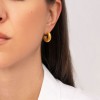 Κρίκοι μικρού μεγέθους από την excite fashion jewellery, με ραβδώσεις από ανοξείδωτο επιχρυσωμένο ατσάλι, E-YH410A-G-65, 2855.