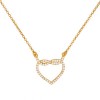Heart necklace by Excite Fashion Jewellery featuring the infinity symbol and white cubic zirconia in gold plated sterling silver, K-115-AS-G-105.