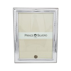 Κορνίζα Prince Silvero σχέδιο σιρίτι σφυρήλατο μέσα-έξω με ασήμι 925°, 13x18 cm, MA/S416WB.