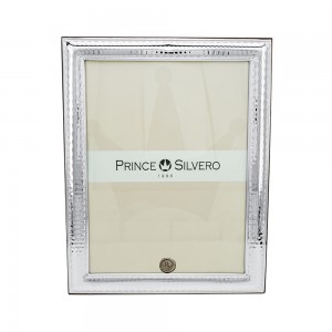 Prince Silvero frame striated in-out design outside with 925° silver, 13x18 cm, MA/S416WB.