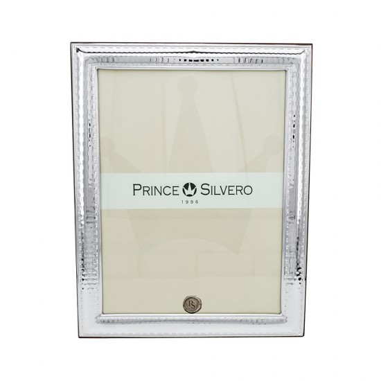 Prince Silvero frame striated in-out design outside with 925° silver, 13x18 cm, MA/S416WB.