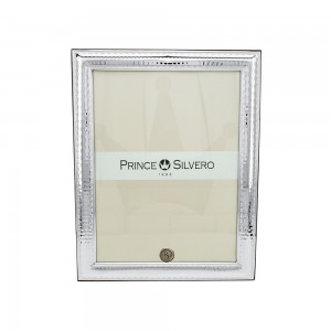 Prince Silvero frame striated in-out design outside with 925° silver, 9x13 cm, MA/S416WD.