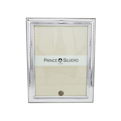 Prince Silvero frame striated in-out design outside with 925° silver, 9x13 cm, MA/S416WD.