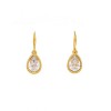 Χειροποίητα επιχρυσωμένα σκουλαρίκια Excite Fashion Jewellery με κρύσταλλα Swarovski, S-852-01-25-8.