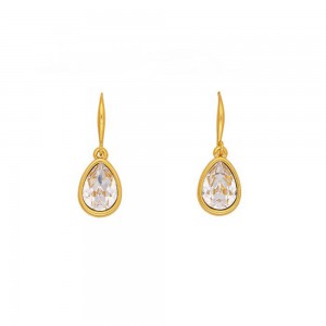 Χειροποίητα επιχρυσωμένα σκουλαρίκια Excite Fashion Jewellery με κρύσταλλα Swarovski, S-852-01-25-8.