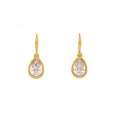 Χειροποίητα επιχρυσωμένα σκουλαρίκια Excite Fashion Jewellery με κρύσταλλα Swarovski, S-852-01-25-8.