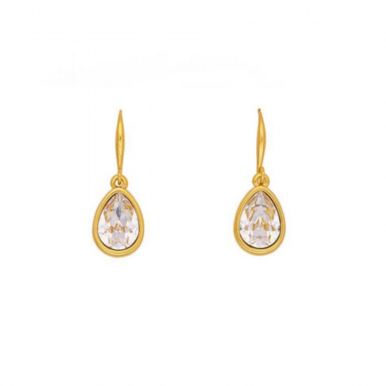Χειροποίητα επιχρυσωμένα σκουλαρίκια Excite Fashion Jewellery με κρύσταλλα Swarovski, S-852-01-25-8.