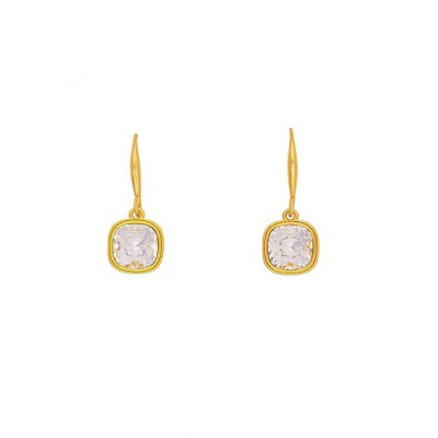 Χειροποίητα επιχρυσωμένα σκουλαρίκια Excite Fashion Jewellery με κρύσταλλα Swarovski, S-853-01-25-69.