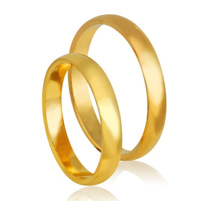 Βέρες Στεργιάδης 14 Κ κίτρινος χρυσός ματ 3,30 mm (C412), 2738.