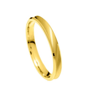 Βέρες Στεργιάδης 14 Κ κίτρινος χρυσός γυαλιστερή με 3D εφέ 3,00 mm (O52), 2752.