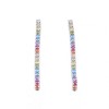 Rainbow dangling silver earrings, 2988.