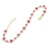 Silver riviera bracelet with red and white zircons, 2989.
