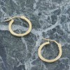 Smooth design small hoops in 9K yellow gold, 2992.