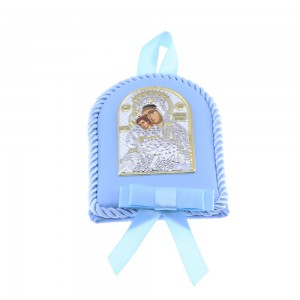 Children's icon Virgin Mary with baby in ciel color, Prince Silvero MA/D11210-C.