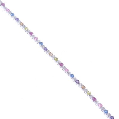 Riviera rainbow bracelet, silver with zircon, 3033.