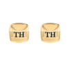 Tommy Hilfiger square gold-plated steel cufflinks with TH logo, 2790189.