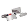 Tommy Hilfiger μανικετόκουμπα ατσάλι σε ασημί χρώμα με λεπτομέρεια στα χρώματα της Tommy, 2790251.
