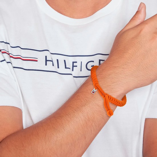Πορτοκαλί βραχιόλι Tommy Hilfiger πλεκτό, 2790595.