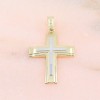 Aloro two-tone gold cross in K 9, 3082.