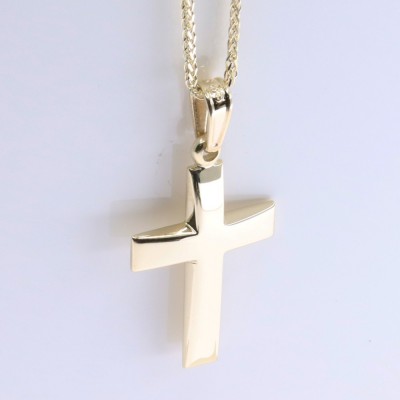 Yellow gold luster cross K 9 in a classic design, 3087.