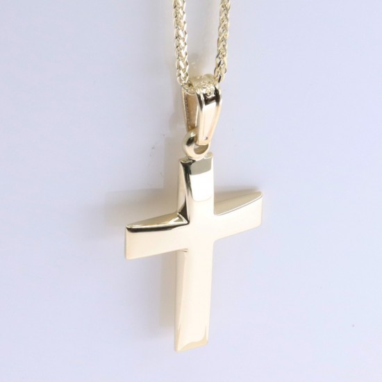 Yellow gold luster cross K 9 in a classic design, 3087.