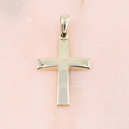 Yellow gold luster cross K 9 in a classic design, 3087.