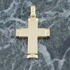 Matt yellow cross with polished details in K 9, Aloro, 3089.