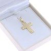 Matt yellow cross with polished details in K 9, Aloro, 3089.