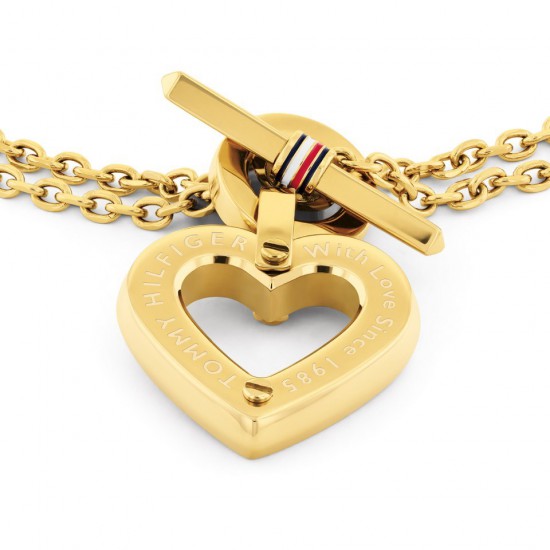 Βραχιόλι καρδιά Tommy Hilfiger κίτρινο, 2780970. Βραχιόλι καρδιά Tommy Hilfiger κίτρινο, 2780970.